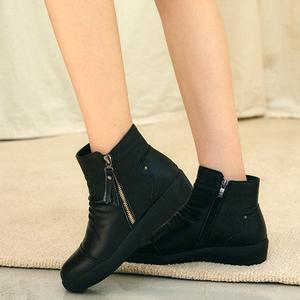 [제이시]제이시 소가죽 발볼넓은 엄마겨울신발 통굽부츠 B062