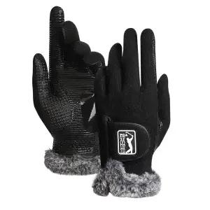 11.5~순차출고[PGA투어]윈터논슬립 겨울 방한 남성 양손 골프장갑 털장갑 파크골프 스마트폰 터치가능