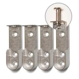 드레스룸 U형 19파이 옷봉 롱소켓 니켈 4개 세트