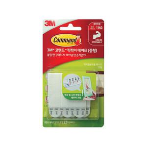 3M 코맨드 찍찍이 테이프 17201 고리 걸이 인테리어 소품 액자 부착 벨크로 테이프