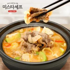[미스타셰프] 차돌 된장찌개 500g x 4팩 /2세트구매시 육개장 증정