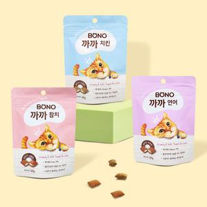 [ 보노네이처 ] 보노까까 60g x 6개 (참치,연어,치킨) 고양이스낵