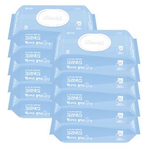 크리넥스 빅사이즈 물티슈 캡 80매 10개