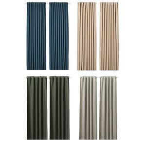 [마켓비]이케아 ANNAKAJSA 안나카이사 반암막커튼 한쌍 145x250cm 암막커텐 창문커튼 긴커튼