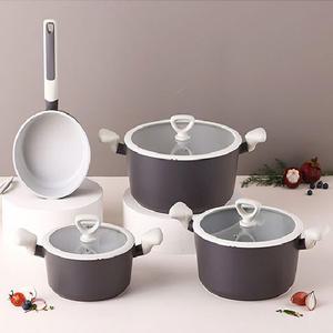 키친플라워 쿠킨 쿠키라떼 IH 인덕션냄비 5종세트 (18편수+양수20/24+전골24+곰솥28)세라믹코팅