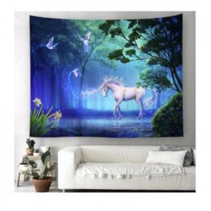 [BZJLSHEJ_51AP]몽환유니콘 패브릭포스터 가림막커튼 소 D