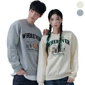 [체이스컬트] 공용 부클 FRONT 캐릭터 기모 맨투맨 T-SHIRT/2Color