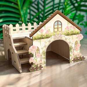 4종 햄스터 집 은신처 골든햄스터 고슴도치 하우스 놀이터 터널 케이지 꾸미기