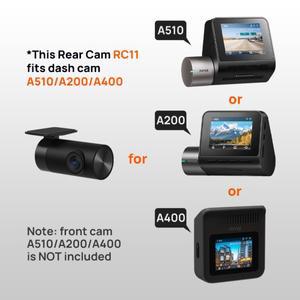 70mai Dash Cam A510 A200 A400 차량용 DVR Rearview Dash Cam 지원 주차 녹음 용 70mai 후면 캠 RC11 용