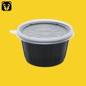 PS 105파이 중 검정 1000개 세트 (몸통+뚜껑) 국물 공기밥 일회 배달 포장용기