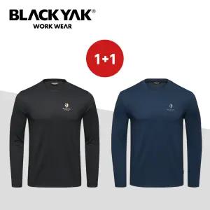 2개세트 블랙야크 긴팔 라운드 티셔츠 기능성 와플 등산 남성