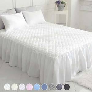 국내산 순면 누빔 레이스 침대스커트 매트리스커버(S/SS/D/Q)