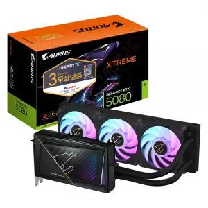 GIGABYTE AORUS 지포스 RTX 5080 XTREME 워터포스 D7 16GB 피씨디렉트