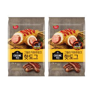 동원 퀴진 그릴리 직화후랑크 핫도그 440g, 2개