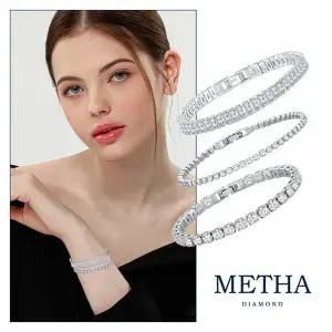 메타다이아몬드 부티크 라인 테니스 팔찌 세트(3종)