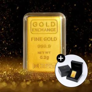 골드팡 24k 999.9 골든클래식 골드바 0.2g + 프리미엄 가죽패키지