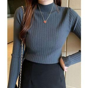 [기타]여성 골지 반폴라 7컬러 1P 무지 반목 이너 티셔츠 여자목티