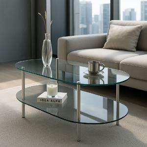 예작 미드센츄리 강화유리 2단 650 1000 1200 소파 거실테이블 탁자 SG46