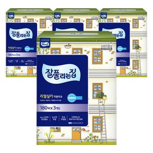 잘풀리는집 리얼실키 미용티슈 180매 3입 4개