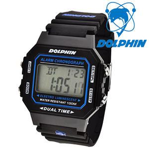 돌핀 100M 방수 알람 크로노그라프 전자손목시계 567-32B