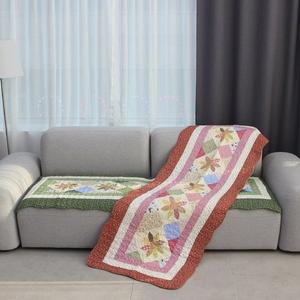 물세탁 순면 다이아플라워 쇼파패드 3인용