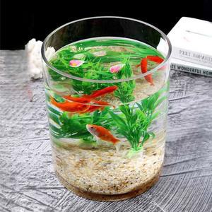 원형 어항 둥근 유리 관상어 미니 사무실 실내 거북이