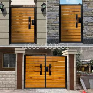 단독주택 대문 전원주택 2도어 원목 출입문 별장 현관문 철대문 알루미늄