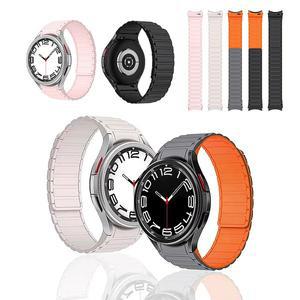 갤럭시워치 6 5 프로 4 클래식 3 액티브 2 1 밴드 호환 마그네틱 실리콘 스포츠 스트랩 시계줄