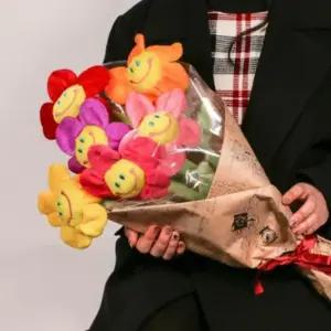 [선물] 스마일꽃 꽃인형 스마일플라워 6color 30cm 45cm 60cm