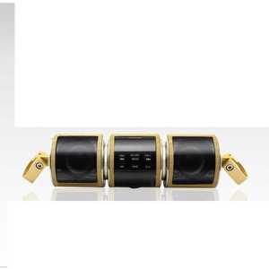 오토바이 블루투스스피커 핸들바 방수 오디오 TM487 스피커(금색) + 케이블 1.5M
