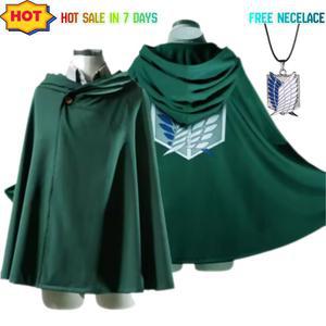 할로윈 코스튬 진격의 거인 코스프레 의상 어린이 성인용 거대 망토 모자 포함 쇼잉키 쿄진 스카우팅 레기온 그린