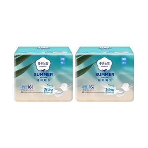 좋은느낌 썸머 데이패드 대형, 16매, 2개