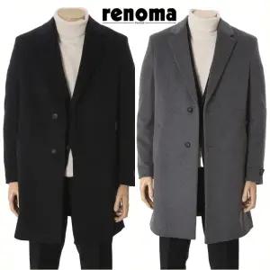 [롯데백화점]레노마 F/W 신상 프리미엄 캐시미어혼방 체스터코트 블랙/그레이컬러 BH912A EK3653
