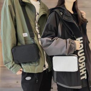 여성 스트리트 패션 방수 하드 케이스 사각 크로스백