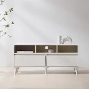 마르체 이든 1200 2단서랍 TV다이 높은 거실장 BKC740C (착불)