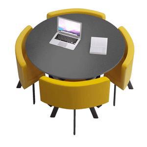 상담실 테이블 의자 세트 참고 4인용 라운드 이미지 회사 대표 리셉션 커피 응접실