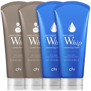 C2Y 폼클렌징 120ml 아쿠아 2개+화산송이 2개