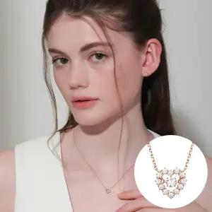 [로즈몽] 실버 쁘띠에뚜알(댄싱주얼리) 하트 목걸이 RC24B37N