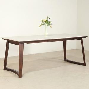 레스튼 원목 포세린 세라믹 1800 6인 낮은 식탁 테이블