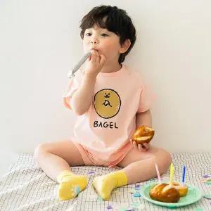 [유비맘클로젯]베이글 반팔 상하세트 핑크 C2HL1106_PK