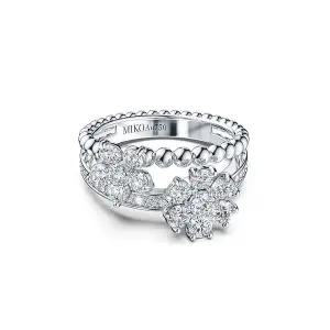 [미꼬][온라인 단독] 플뢰르 2모티브 18k 다이아몬드 반지