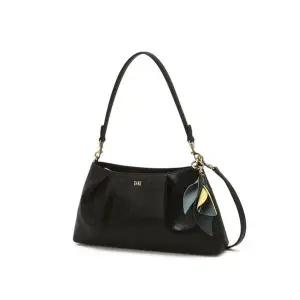 [NS홈쇼핑]DCBA5F102 닥스 [벨몬] 블랙 소가죽 플라워 참장식 스몰 숄더백[35380750]