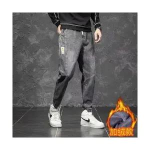 꾹상점 남자 키작남 일자핏 청바지 추동 기모 춘추 배기 조거 롱팬츠 슬랙스 꾹3