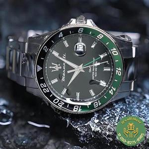 마세라티 시계 남성용 그린 워터 드래곤 그라데이션 트렌드 스포츠 패션 쿼츠 무브먼트 및 손목 선물