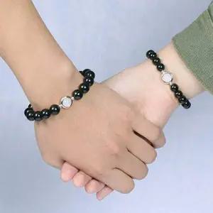 [골드스마일]흑요석팔찌 흑석 천연석 원석 오닉스 불교 커플 팔찌