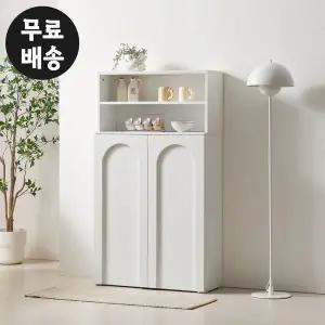 [벤티스가구]허밍 양문 수납장 세트 거실 선반 주방 인테리어 모듈 수납장 슬림 다용도 선반장