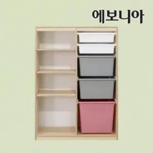 [에보니아] 노블 키즈 바구니 선반수납장 좌우선택형/정리함