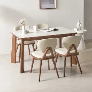 모레나 원목 세라믹 4인 식탁세트(의자4)