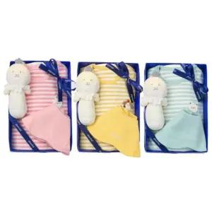 [갤러리아] (압소바출산,백일,귀여운유아복)미미바디슈트+인형딸랑이세트(A27-10618SET)