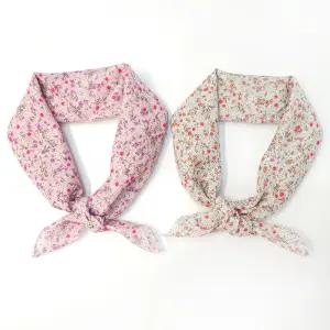 국산 HG33 가제 면 큰 손수건 잔꽃줄기 여자 여성 등산 단체 선물 답례품 꽃무늬